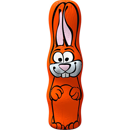 MAXI-Schoko-Osterhase , orange, 4,50cm x 15,00cm (Länge x Breite), Bild 1