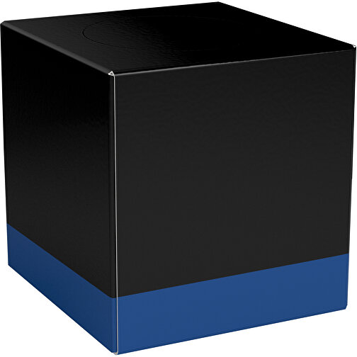 Taschentücher-Box 'Real Cube 100' , schwarz / dunkelblau, Karton Simcote, GC2 300g/m2 0,55 micron, 11,50cm x 11,50cm x 11,50cm (Länge x Höhe x Breite), Bild 1