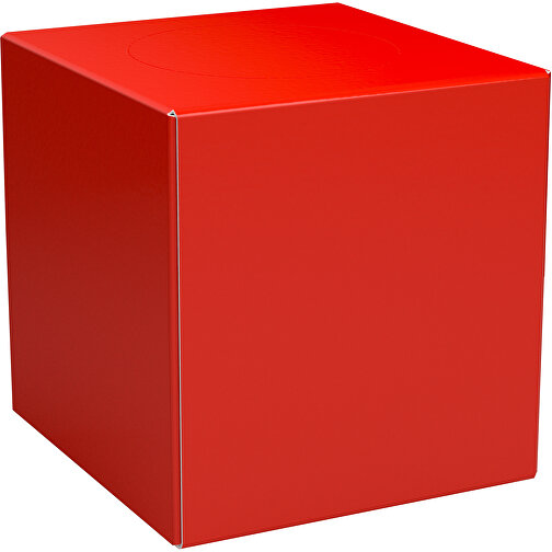 Taschentücher-Box 'Real Cube 100' , rot, Karton Simcote, GC2 300g/m2 0,55 micron, 11,50cm x 11,50cm x 11,50cm (Länge x Höhe x Breite), Bild 1