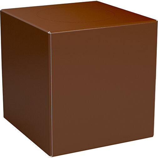 Taschentücher-Box 'Real Cube 100' , dunkelbraun, Karton Simcote, GC2 300g/m2 0,55 micron, 11,50cm x 11,50cm x 11,50cm (Länge x Höhe x Breite), Bild 1