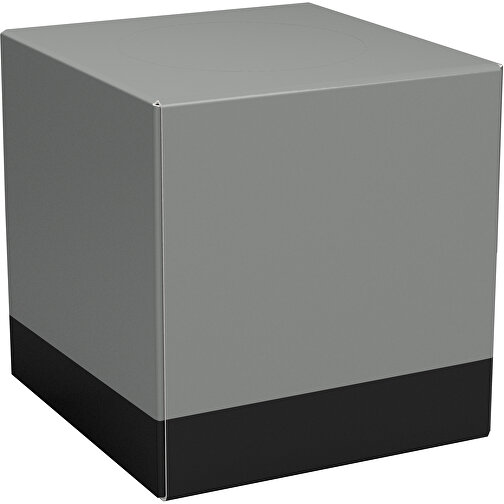 Taschentücher-Box 'Real Cube 100' , grau / schwarz, Karton Simcote, GC2 300g/m2 0,55 micron, 11,50cm x 11,50cm x 11,50cm (Länge x Höhe x Breite), Bild 1