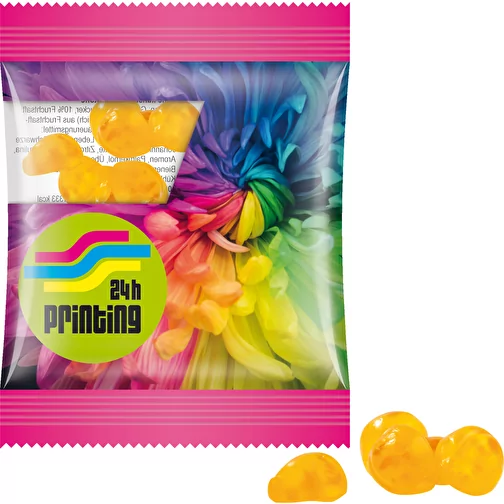Mini-sachet, gomme aux fruits vitaminée Trolli, avec jus de fruits et morceaux de fruits, Image 1