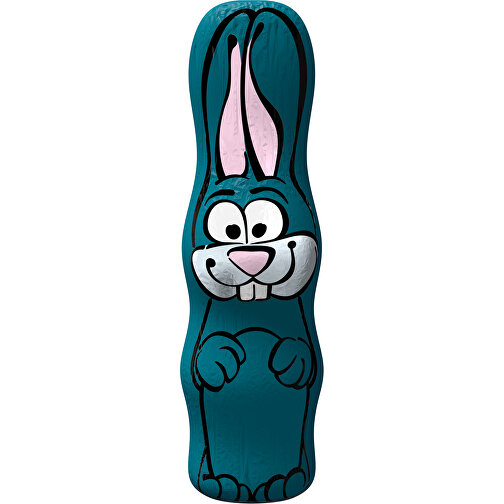 MAXI-Schoko-Osterhase , dunkeltürkis, 4,50cm x 15,00cm (Länge x Breite), Bild 1