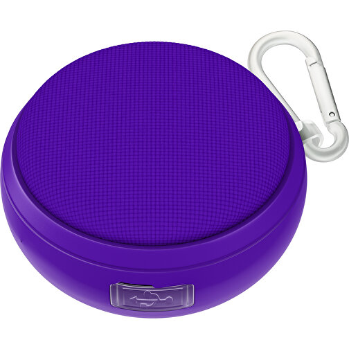 Wasserdichter Bluetooth Outdoor-Lautsprecher Splashtune , violet, gummiertes Kunststoff, 10,00cm x 4,40cm x 9,50cm (Länge x Höhe x Breite), Bild 1