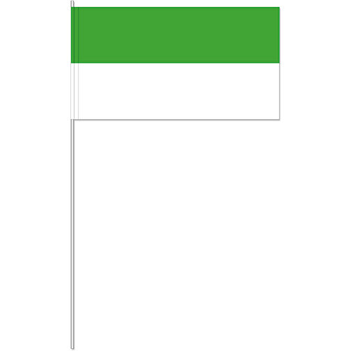 Dekofahne Grün/weiß , Offsetpapier 80g/qm, 12,00cm x 40,00cm x 24,00cm (Länge x Höhe x Breite), Bild 1