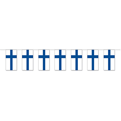 Papirflagkæde med statsligt påtryk 'Finland', Billede 1