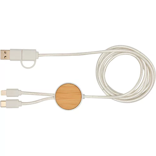 Câble 5 en 1 Chechia en plastique recyclé de 150 cm pour la synchronisation des données et la ch, Image 3