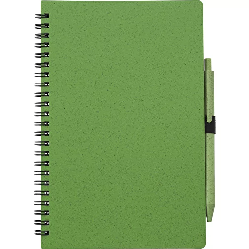 Carnet à spirale en fibre de paille avec couverture en PP Massimo, Image 1