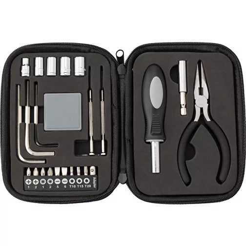 Boîte à outils de 23 pièces dans un étui zippé en PU Lani, Image 1