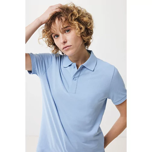 Polo piqué Iqoniq Yosemite en coton recyclé, sky blue, Image 14