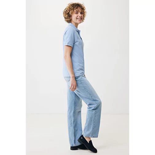 Polo Iqoniq Yosemite in piqué di cotone riciclato, blu cielo, Immagine 12