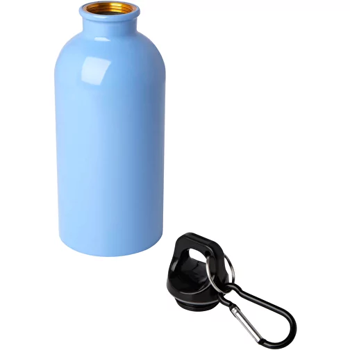 Gourde en acier inoxydable à simple paroi Oregon 400 ml certifiée RCS, avec mousqueton, Image 4