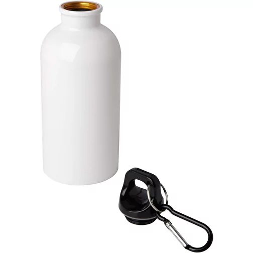 Gourde en acier inoxydable à simple paroi Oregon 400 ml certifiée RCS, avec mousqueton, Image 4