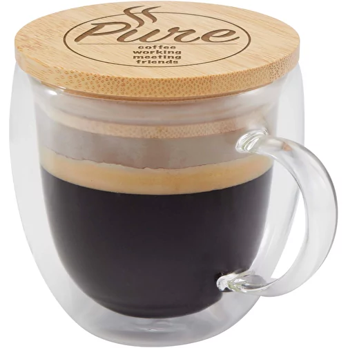 Lenora Gobelet en verre 250 ml avec couvercle en bambou, Image 2