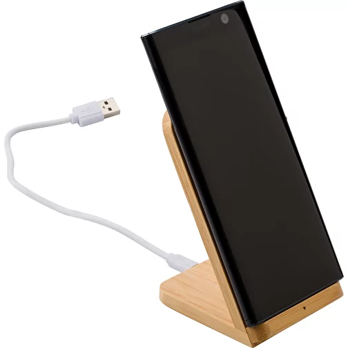 Chargeur sans fil en bambou Claudie, Image 2