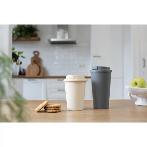 Mug double paroi de 350 ml en plastique PP Gabriela, Image 2