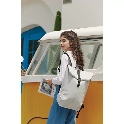 Urban sac à dos imperméable Flap-Top, blanc cassé, Image 4