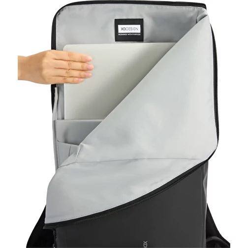 Urban sac à dos imperméable Flap-Top, noir, Image 3