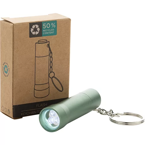 Flash lampe de poche porte-clés en aluminium RCS rec., vert, Image 9