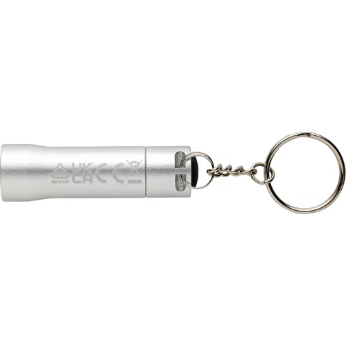 Lampe de poche porte-clés Flash en aluminium RCS rec., gris argenté, Image 3