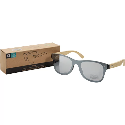 Prism Lunettes de soleil en plastique RCS rec. avec branches en bambou, marron, Image 8
