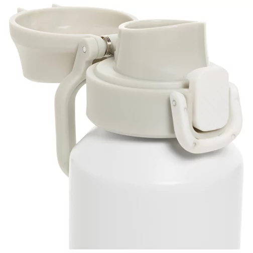 Via RCS Re-Steel Bouteille de sport avec bouchon, 600ml, blanc, Image 8