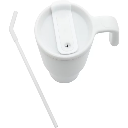 Graphic 360 Gobelet en plastique recyclé certifié RCS. Acier, 900ml, blanc, Image 8