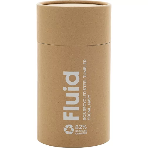 Gobelet Fluid en acier recyclé certifié RCS, 500ml, bleu marine, Image 12
