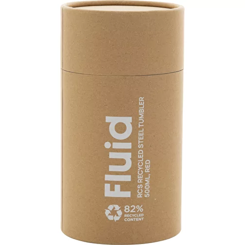 Gobelet Fluid en acier recyclé certifié RCS, 500ml, rouge, Image 12