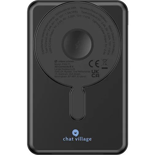 Urban Vitamin Delano 5-en-1 10.000mAh 20W PD magn. powerbank, noir, Image 18