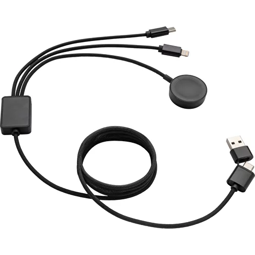 Terra RCS rPET Cordon de charge 6 en 1 avec chargeur de montre, gris, Image 1