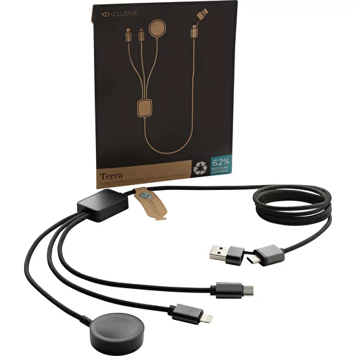 Terra RCS rPET Cordon de charge 6 en 1 avec chargeur de montre, gris, Image 8