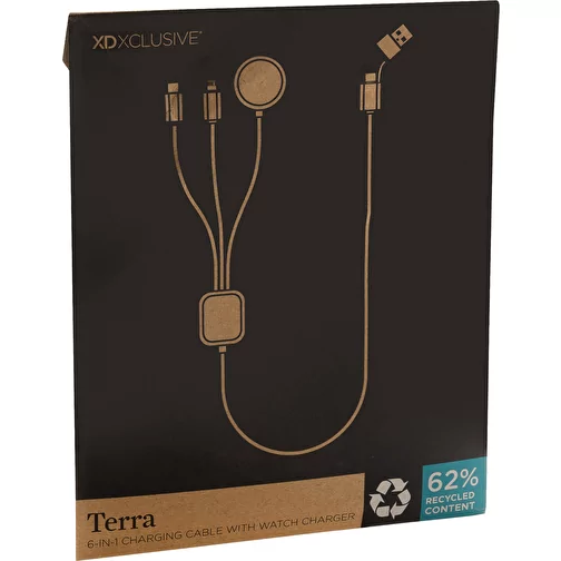 Terra RCS rPET Cordon de charge 6 en 1 avec chargeur de montre, gris, Image 9