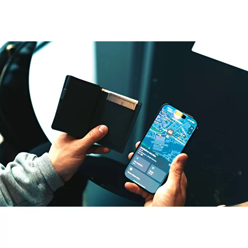 Seekcard RCS rPolyester Étui pour cartes avec localisation mondiale, noir, Image 11