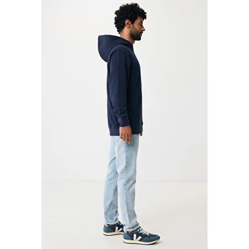 Iqoniq Yengo Hoodie avec poches latérales en rec. coton, bleu marine, Image 11
