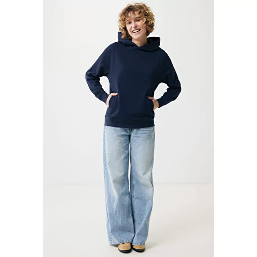 Iqoniq Yengo Hoodie avec poches latérales en rec. coton, bleu marine, Image 5