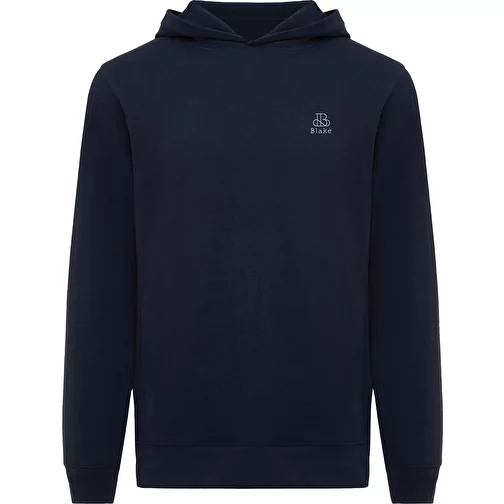 Iqoniq Yengo Hoodie avec poches latérales en rec. coton, bleu marine, Image 3