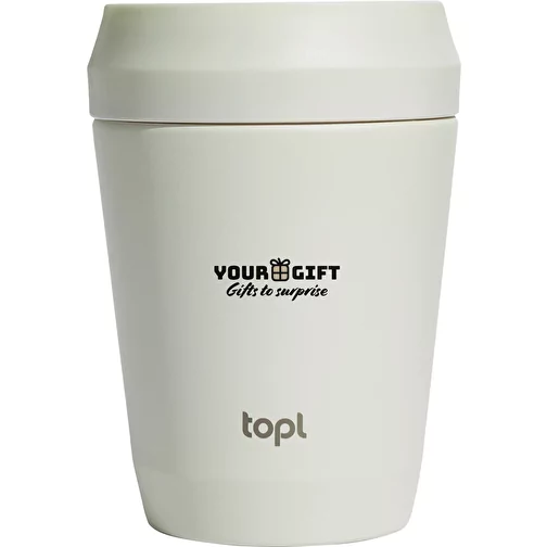 Gobelet Topl en acier rec. avec couvercle 360 degrés 236ml, brun, Image 4