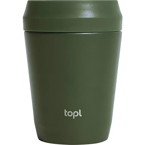 Gobelet Topl en acier rec. avec couvercle 360 degrés 236ml, vert, Image 1