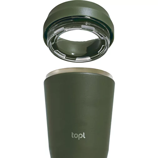 Gobelet Topl en acier rec. avec couvercle 360 degrés 236ml, vert, Image 4