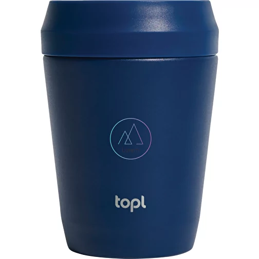 Gobelet Topl en acier rec. avec couvercle 360 degrés 236ml, bleu marine, Image 5