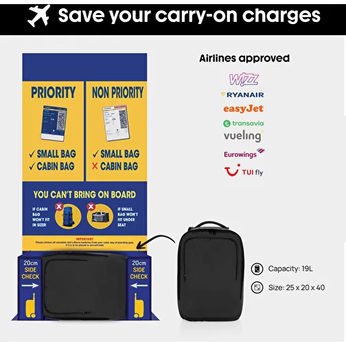 Ace AwareT RPET Free On Board travel pack, bleu marine, Image 7