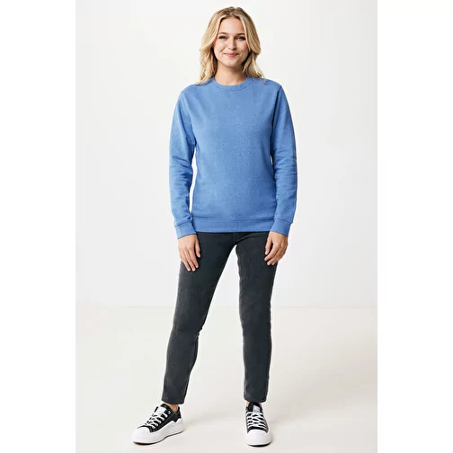 Iqoniq Denali non teint. Sweat à col rond en BW recyclé, heather blue, Image 7