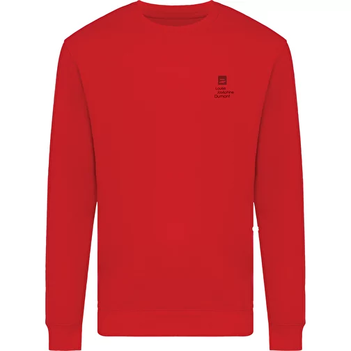 Sweat col rond Iqoniq Zion en coton recyclé, rouge, Image 3