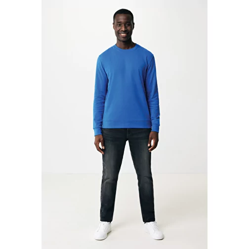 Sweat col rond en coton recyclé Iqoniq Zion, bleu roi, Image 10