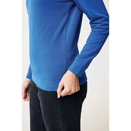 Sweat col rond en coton recyclé Iqoniq Zion, bleu roi, Image 14