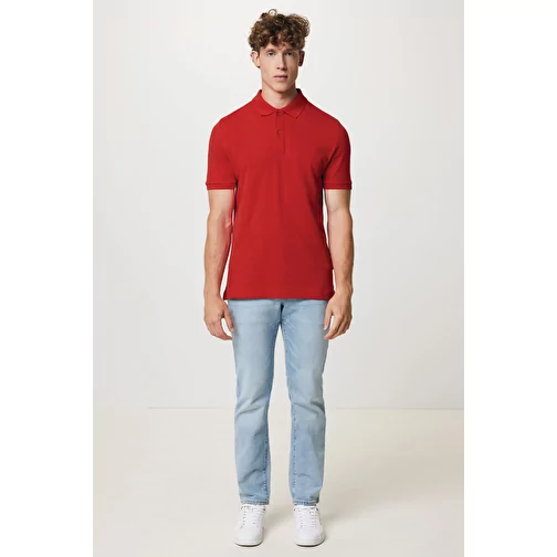 Polo piqué Iqoniq Yosemite en coton recyclé, rouge, Image 4