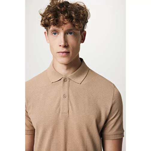 Polo piqué Iqoniq Yosemite en coton recyclé, heather brown, Image 14