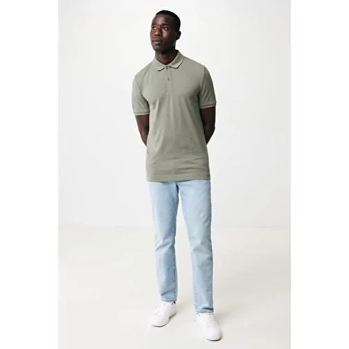 Polo piqué Iqoniq Yosemite en coton recyclé, heather green, Image 8