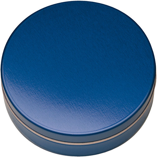 XS-Prägedose , Pulmoll, blau-metallic, 5,00cm x 1,60cm (Länge x Breite), Bild 1